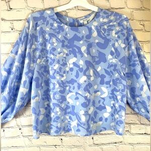 Nine West Purple Geometric Blouse Floral size XL